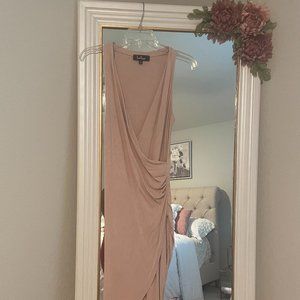 Lulus Light Mauve Formal Wrap Sleeveless Dress